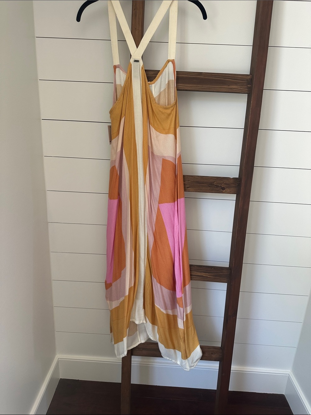 O'Neill Mustard, Pink and Cream Colorblock Maxi Dress NWT - Picture 4 of 7